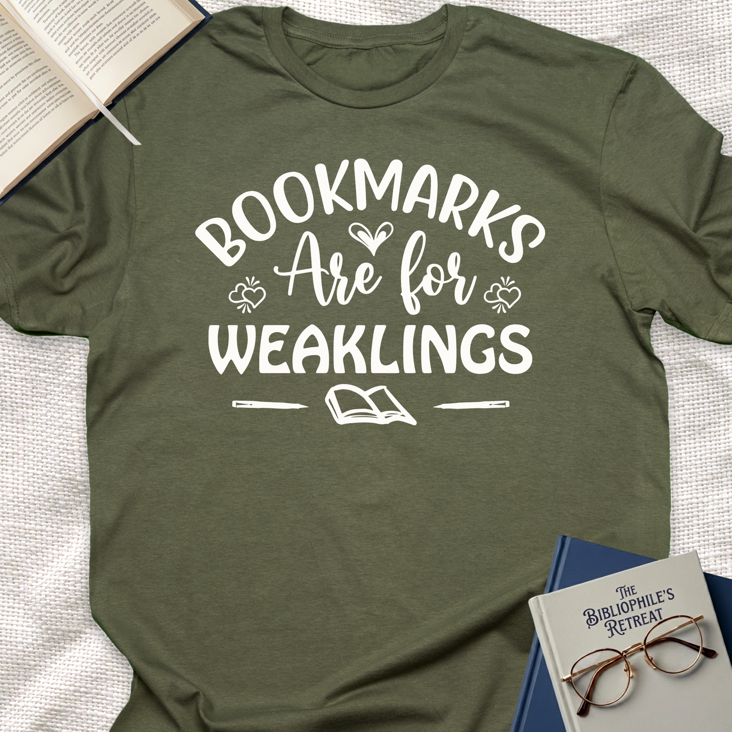 Bookmarks for Weaklings Tee
