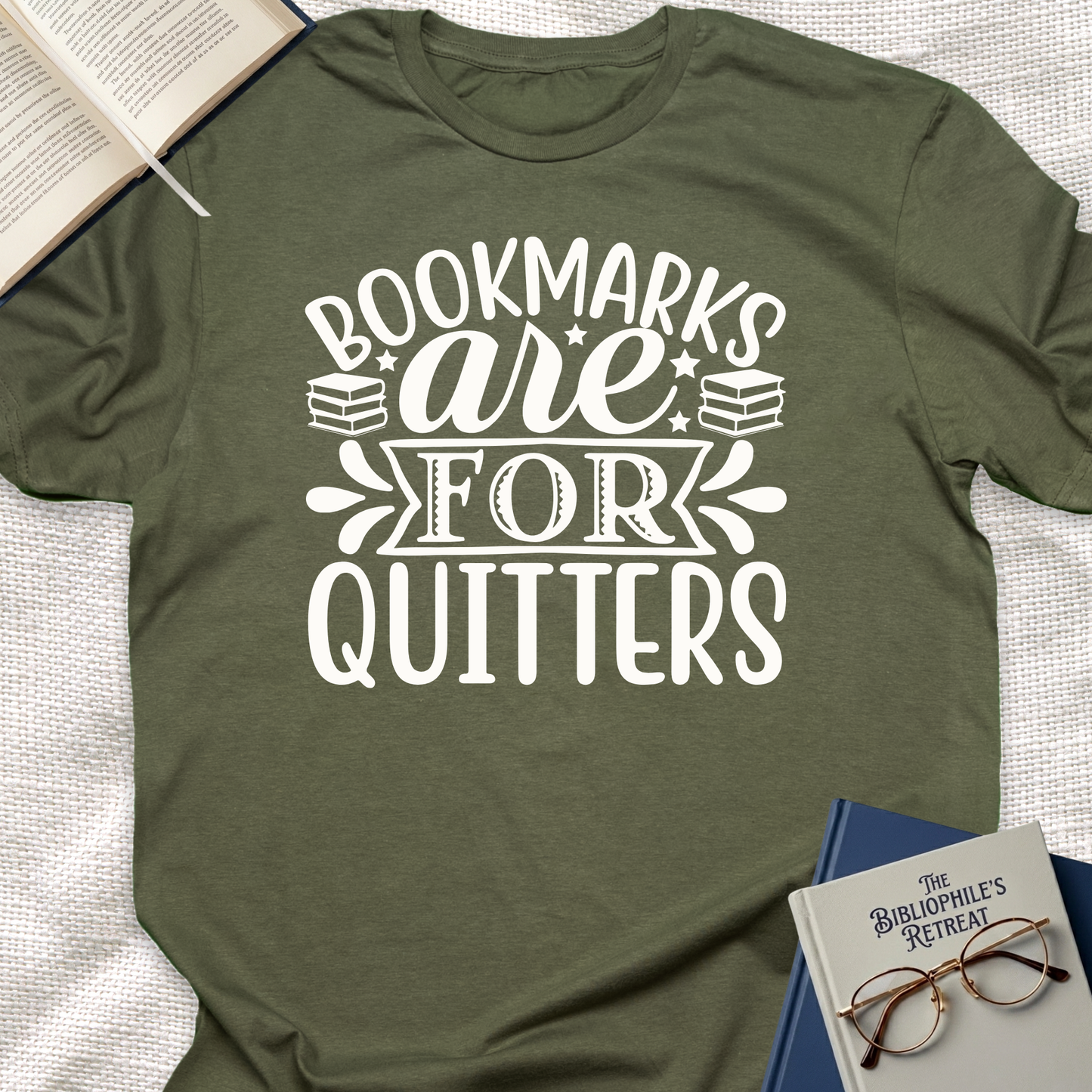 Bookmarks For Quitters Tee