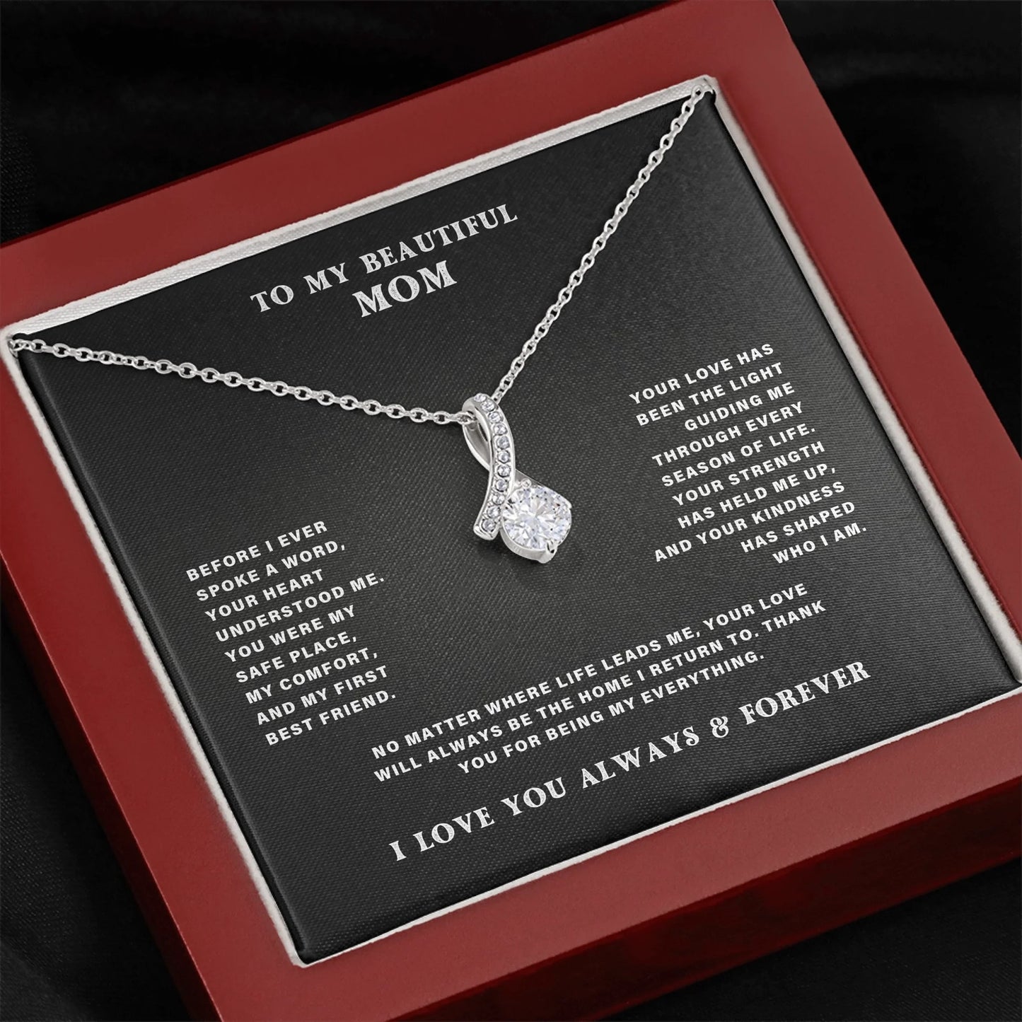 Dark Closeup Alluring Beauty Necklace