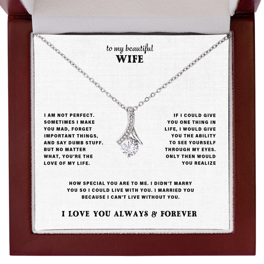 To My Wife – Alluring Beauty Necklace – Personalized Gift Set – CLD301
