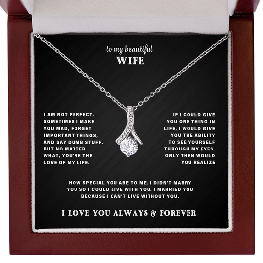 To My Wife – Alluring Beauty Necklace – Personalized Gift Set – CLD302