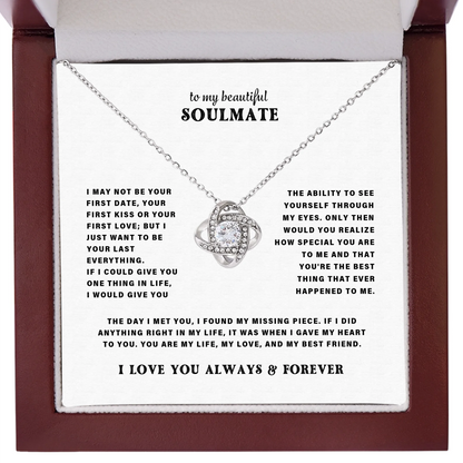To My Soulmate – Love Knot Necklace – Personalized Gift Set – SL302