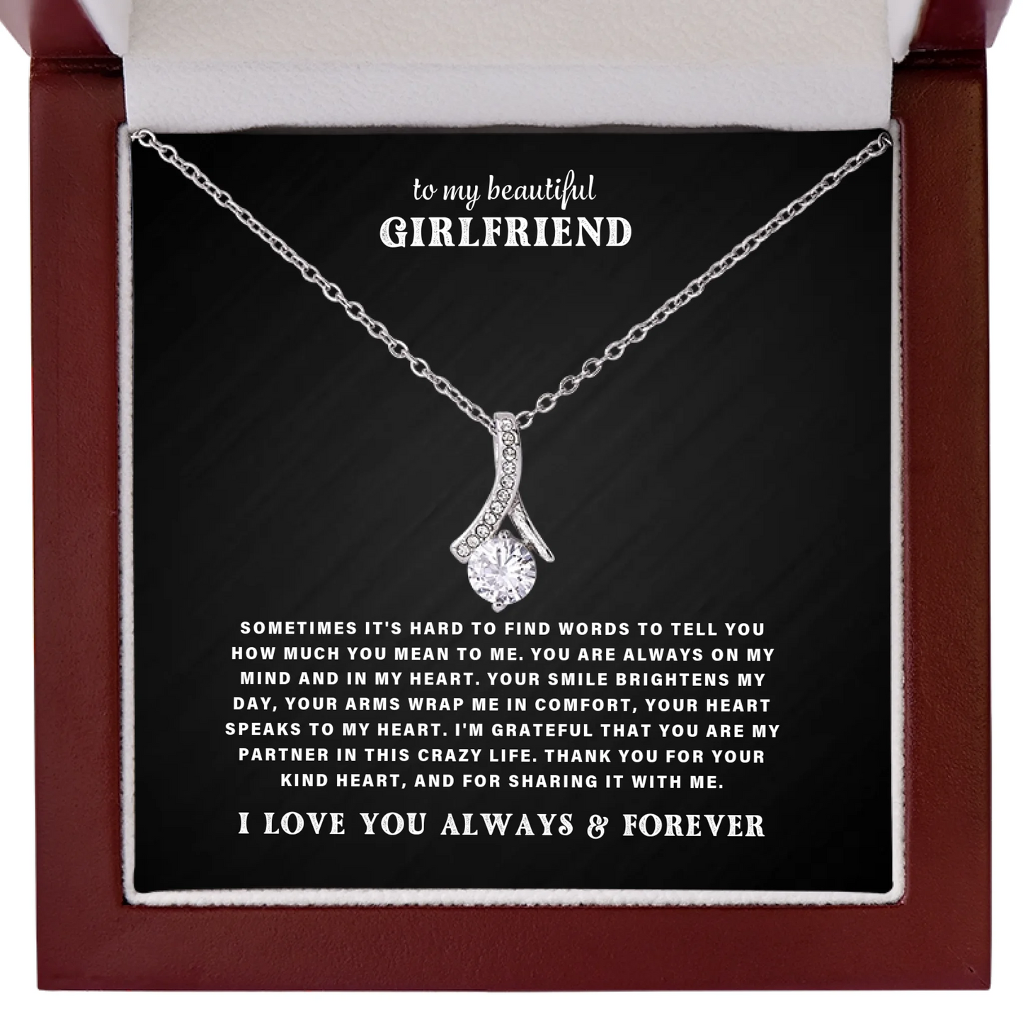To My Girlfriend – Alluring Beauty Necklace – Personalized Gift Set – SL401