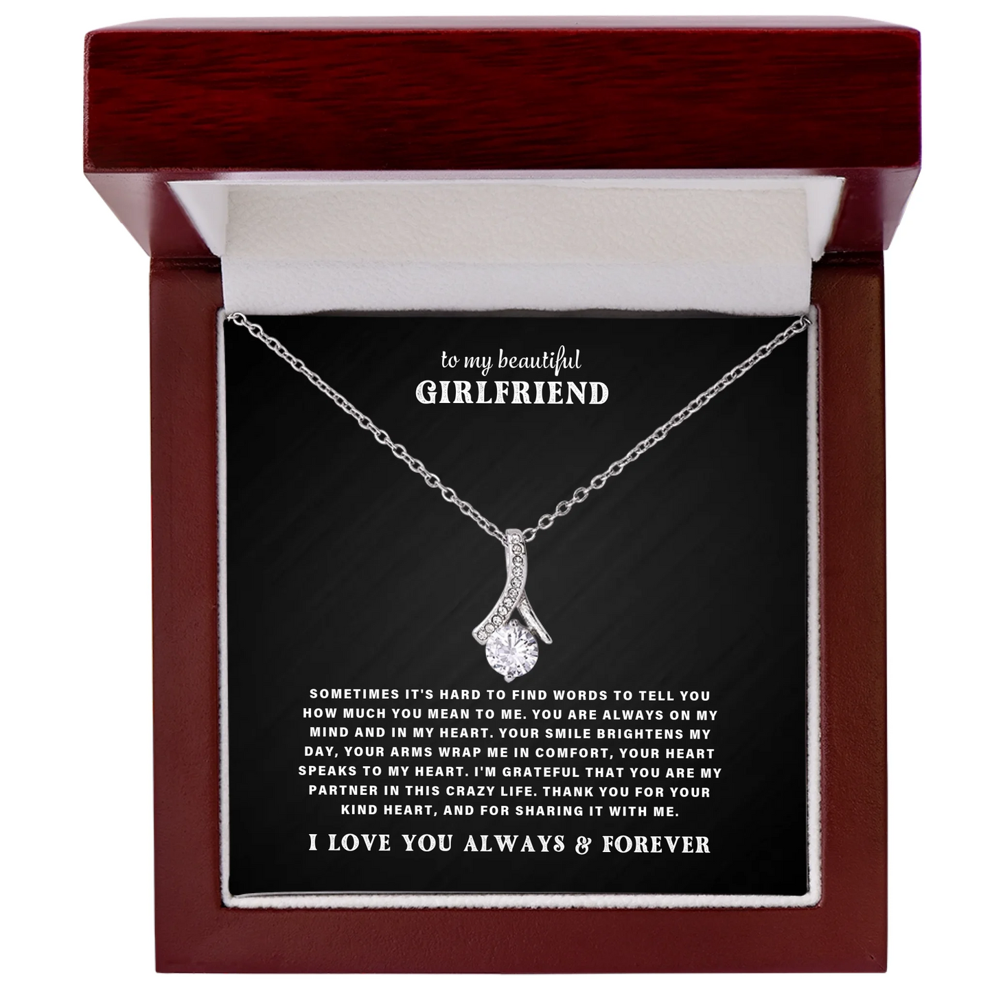 To My Girlfriend – Alluring Beauty Necklace – Personalized Gift Set – SL401