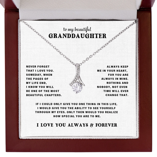 To My Granddaughter – Alluring Beauty Necklace – Personalized Gift Set – GD08