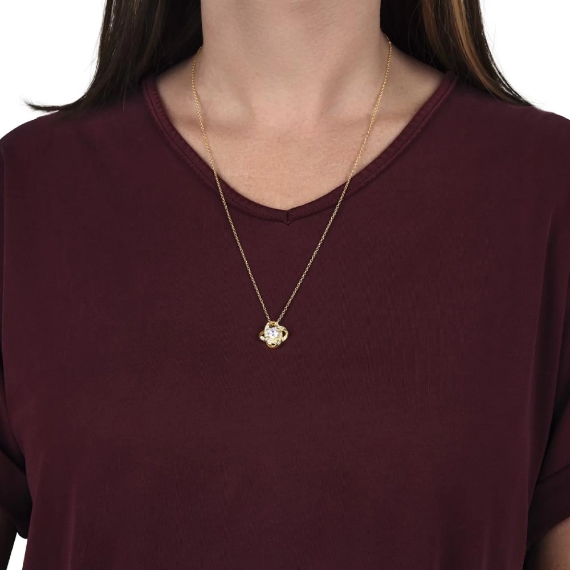 To my mom knot necklace gift gold