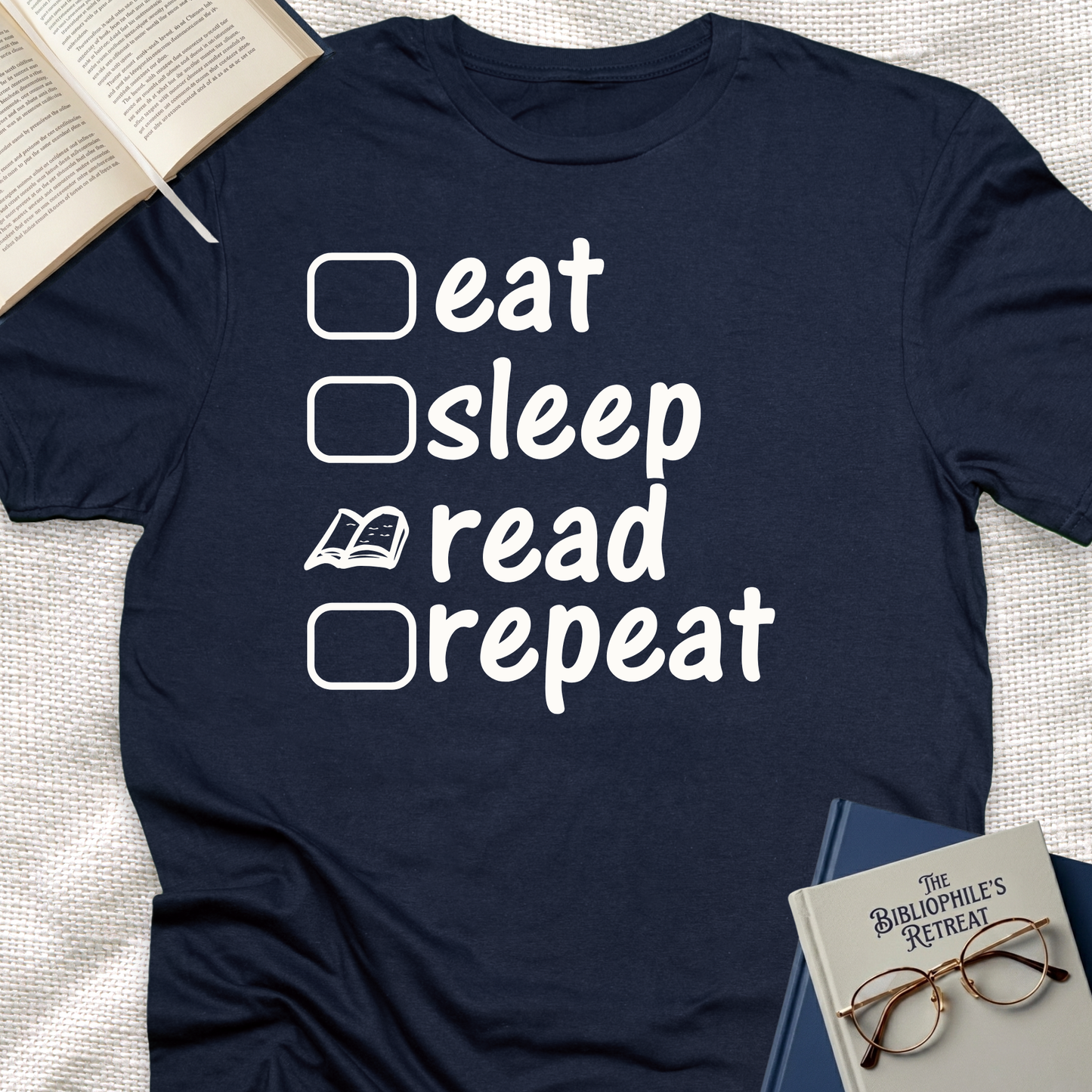 Eat Sleep Read Repeat Tee