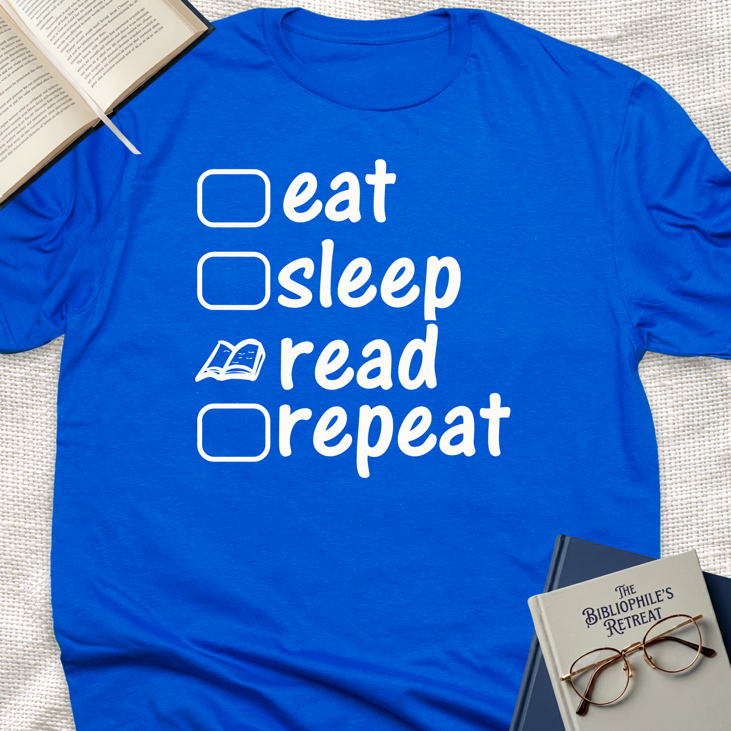 Eat Sleep Read Repeat Tee