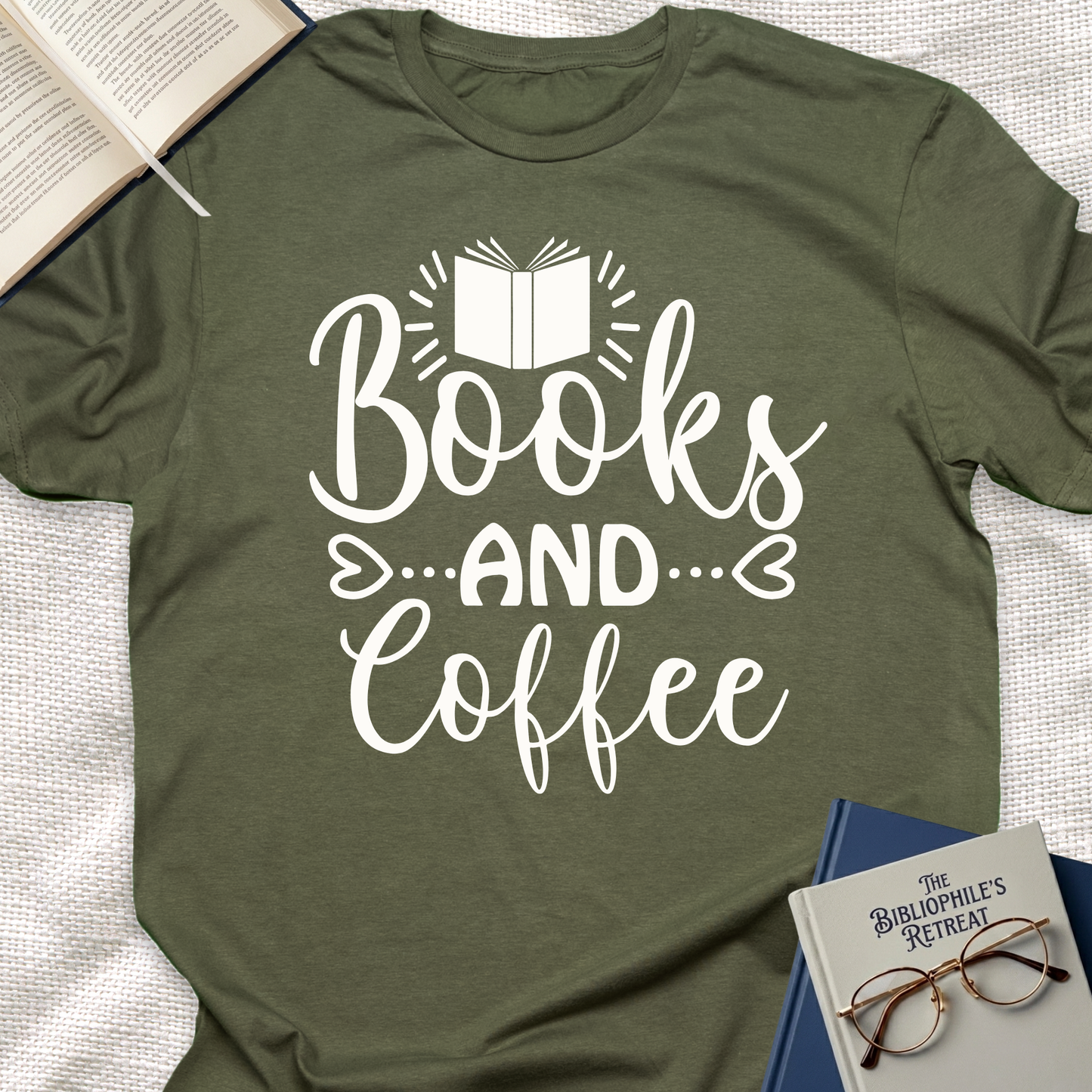 Books and Coffee Tee