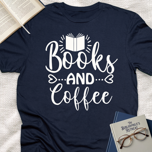 Books and Coffee Tee