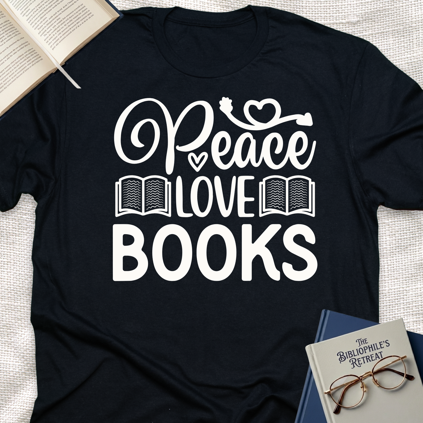 Peace Love Books Tee