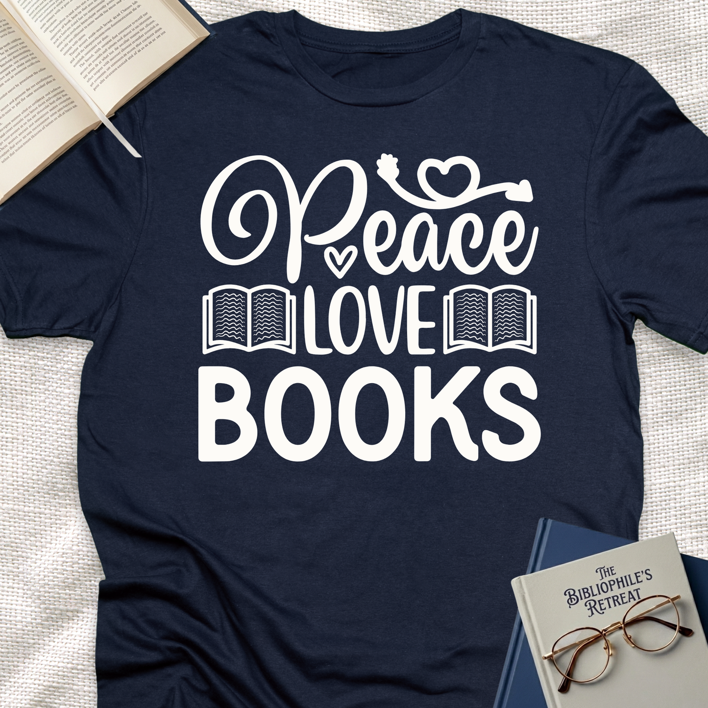 Peace Love Books Tee