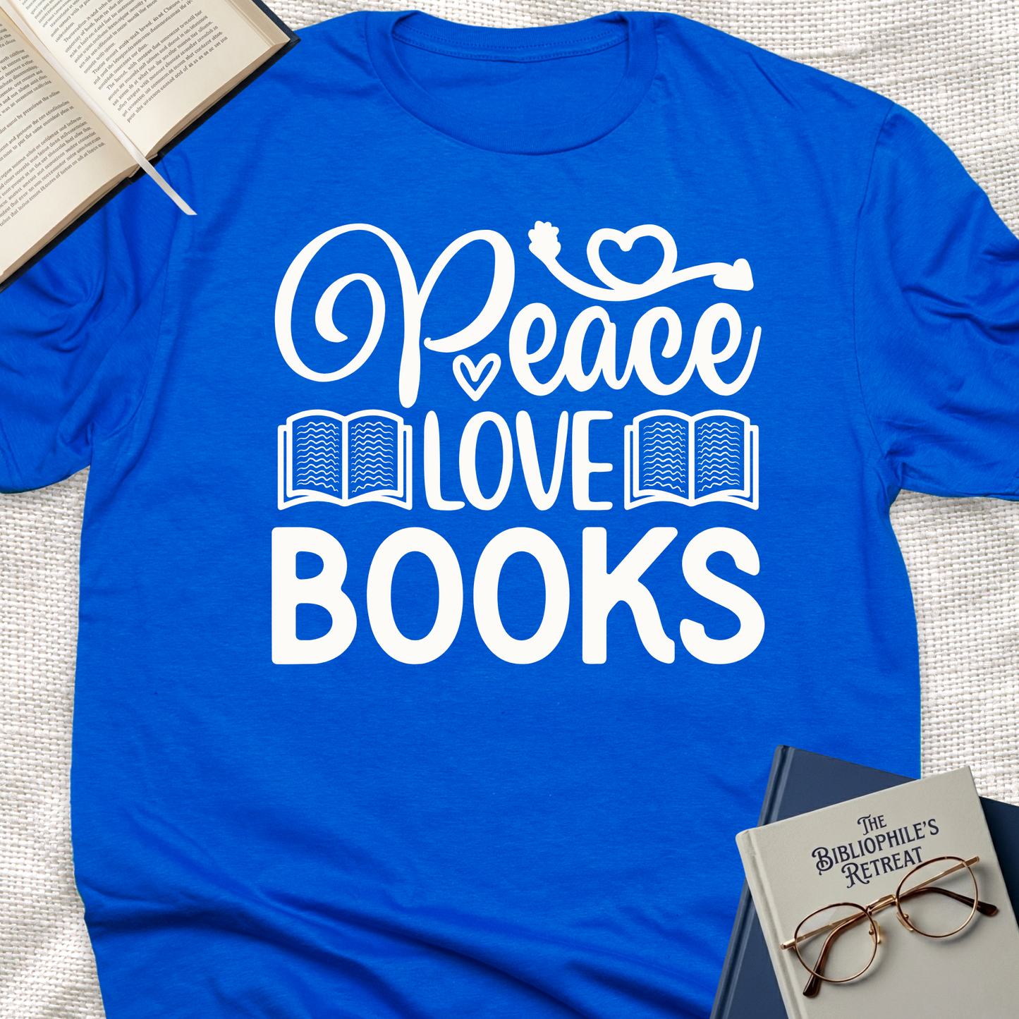 Peace Love Books Tee