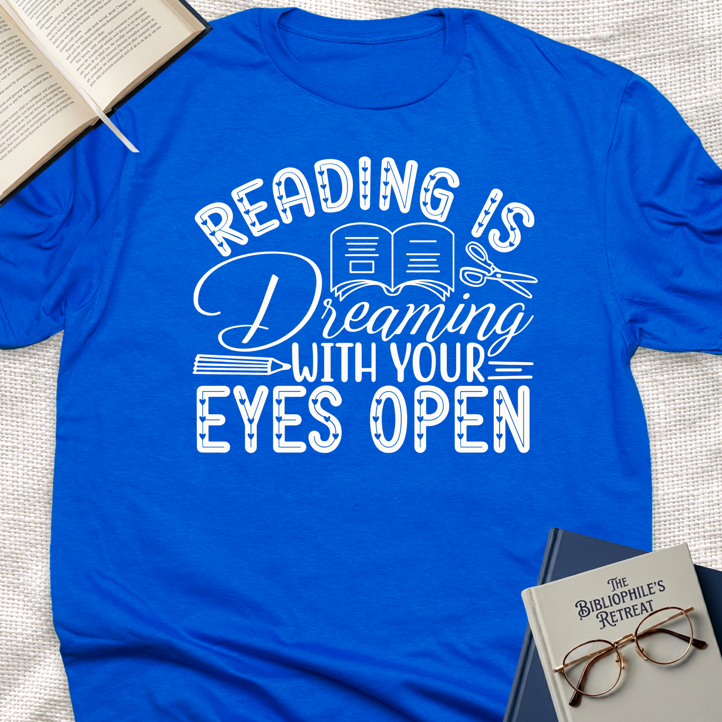 Reading is Dreaming Eyes Open Tee