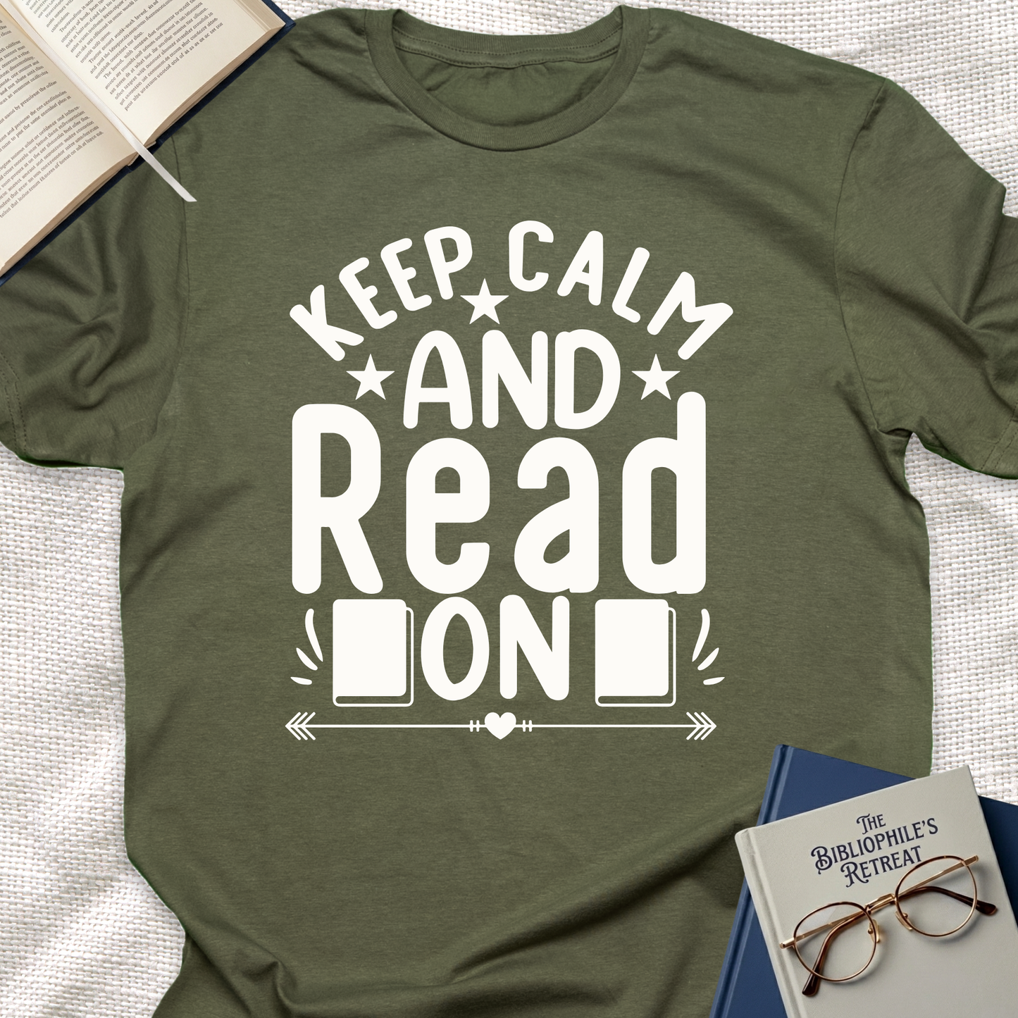 Keep Calm and Read On Tee