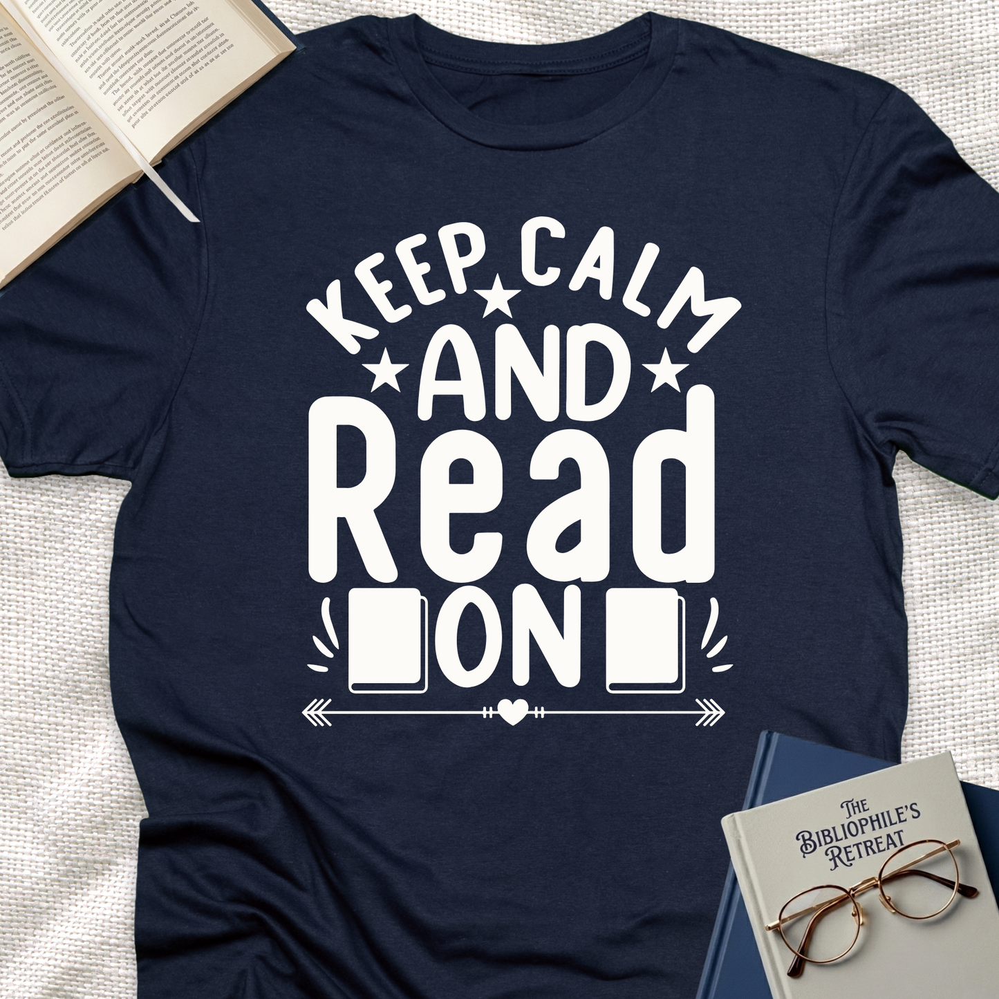 Keep Calm and Read On Tee