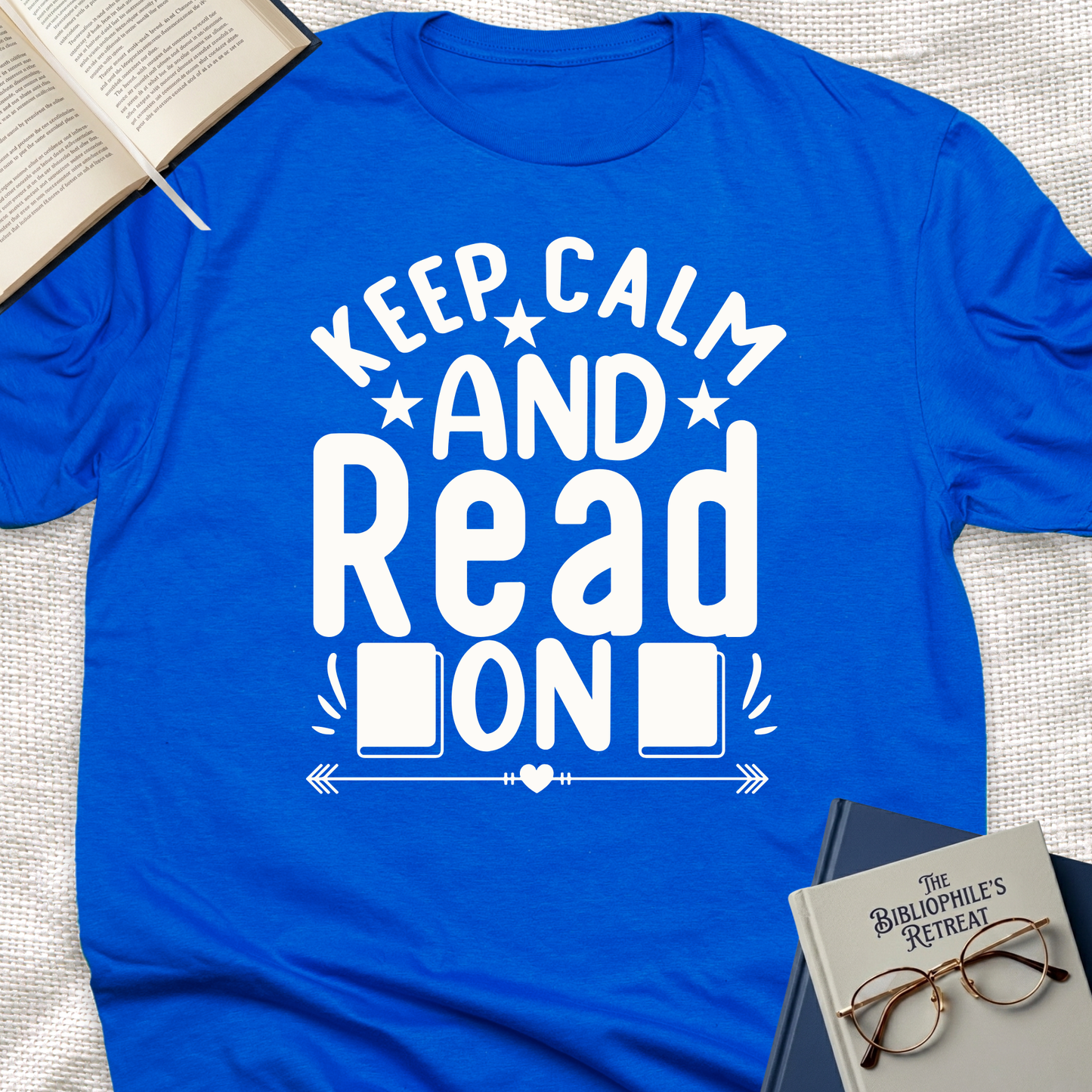 Keep Calm and Read On Tee