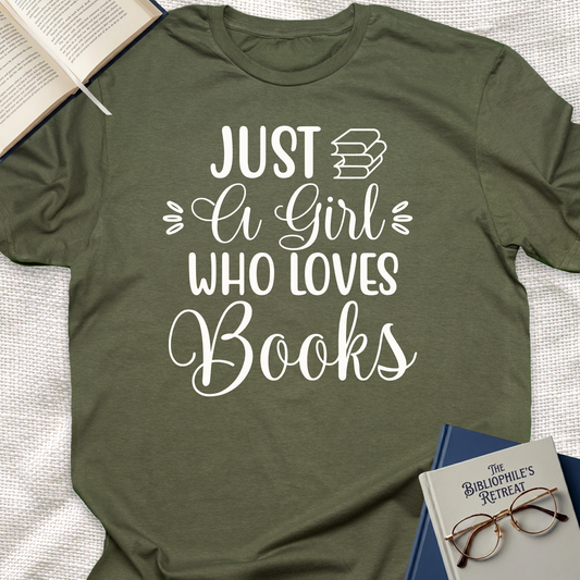 Just Girl Love Books Tee