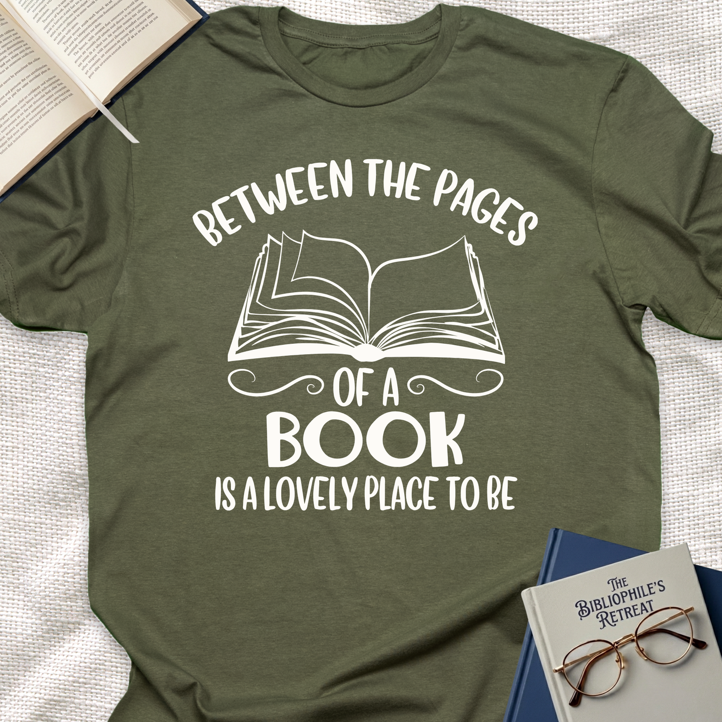 Between Pages and Books Tee