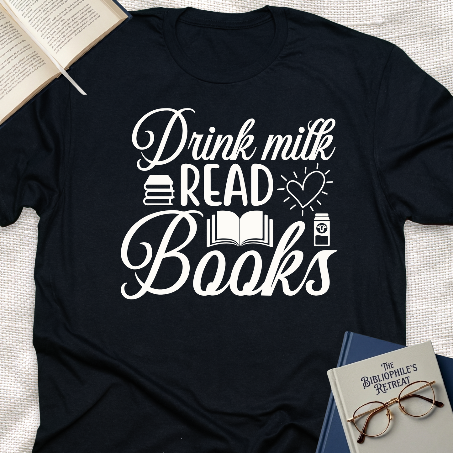 Drink Milk Read Books Tee