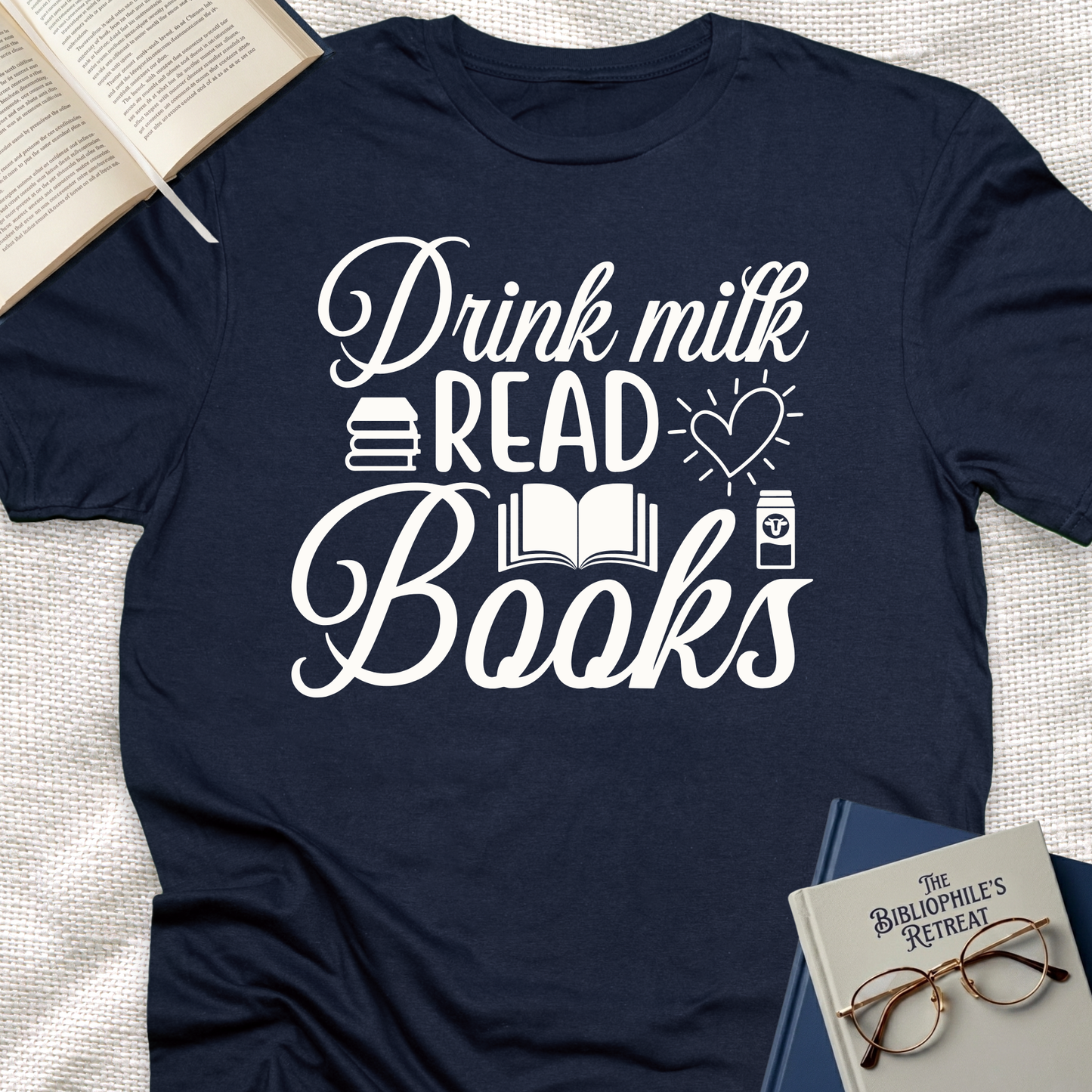 Drink Milk Read Books Tee